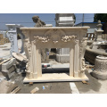 Natural stone decorative marble fireplace mantel